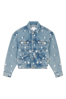 Куртка из денима с цветочным принтом Sandro