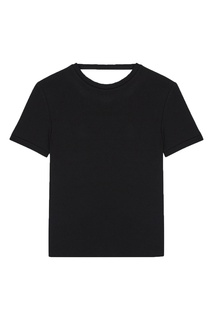 Черный топ с вырезом на спине Maje