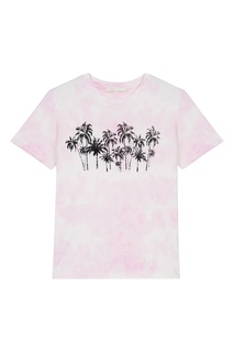 Розовая футболка с пальмами Maje