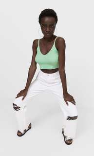 Stradivarius Трикотажный Топ-Бралет Аквамарин L