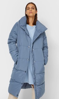 Stradivarius Длинное Стеганое Пальто Индиго L