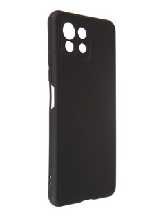 Чехол DF для Xiaomi Mi 11 Lite DF с микрофиброй Silicone Black xiOriginal-21