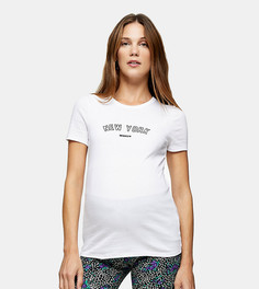 Белая футболка с надписью "New York" Topshop Maternity-Белый