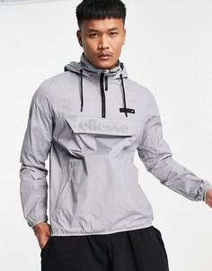 Светло-серая куртка без застежки с логотипом ellesse Ion-Черный цвет