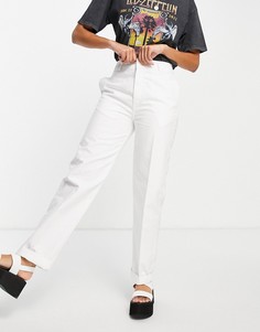 Белые брюки прямого кроя в утилитарном стиле ASOS DESIGN-Белый
