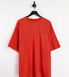 Красная футболка в стиле унисекс с радужным логотипом Reclaimed Vintage Inspired-Красный