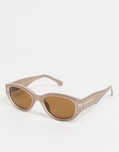 Серые узкие овальные солнцезащитные очки A.Kjaerbede Winnie-Серый
