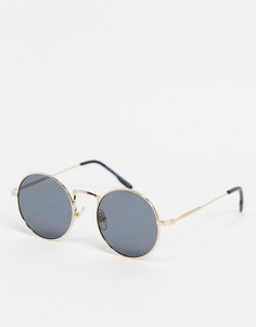 Круглые солнцезащитные очки River Island-Золотистый