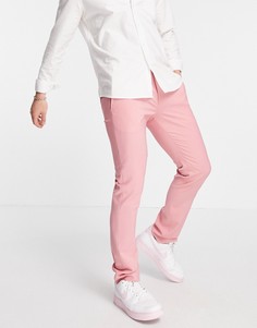 Розовые брюки скинни Twisted Tailor-Розовый цвет