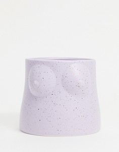 Сиреневый цветочный горшок в форме бюста Typo-Фиолетовый цвет