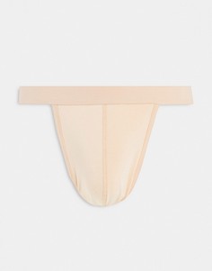 Бежевые стринги ASOS DESIGN-Светло-бежевый