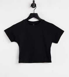 Черная укороченная футболка облегающего кроя в стиле 90-х ASYOU-Черный цвет