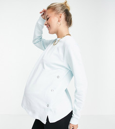 Голубой свитшот с кнопками по бокам для кормящих мам ASOS DESIGN Maternity