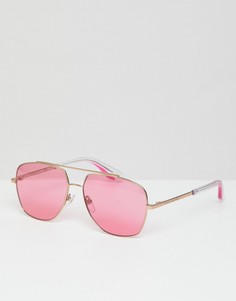 Солнцезащитные очки-авиаторы с розовыми стеклами Marc Jacobs-Золотой