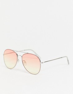 Солнцезащитные очки-авиаторы Monki-Розовый