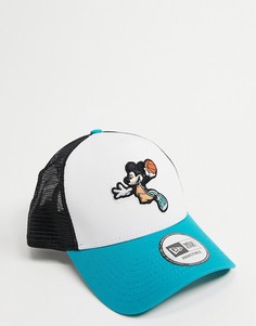 Черная, белая и синяя классическая кепка с принтом Микки Мауса New Era-Многоцветный