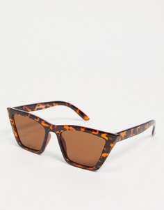 Солнцезащитные очки в черепаховой оправе с заостренными краями Noisy May-Коричневый цвет