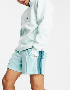 Сине-зеленые велюровые шорты в стиле oversized с полосками по бокам ASOS DESIGN-Зеленый цвет