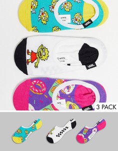 Набор из 3 пар разноцветных носков Vans X The Simpsons Family-Многоцветный