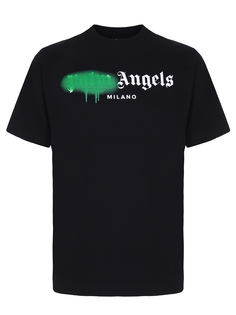 Футболка хлопковая с принтом Palm Angels