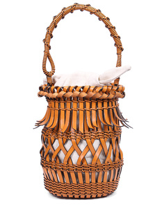 Сумка-корзина кожаная Bucket Fringes Loewe