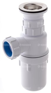 Сифон бутылочный (1 1/2х40мм) с выпуском и вставкой &quot;антисифон&quot; Mc Alpine