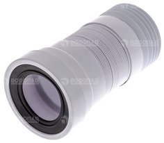 Гофрированная раздвижная фановая труба D110 L230-440мм гофра с прокл, для унитаза WC-F23R Mc Alpine