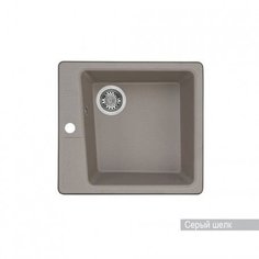 Мойка Акватон Парма 470x510 керамогранит, 1 чаша, квадратная, цвет серый шелк