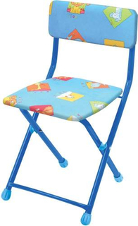 Стул детский NIKA "Зверята на синем", складной, мягкий (СТУ1/2)