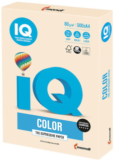 Цветная бумага для офиса IQ-COLOR А4, 80 г/м, 500 листов, пастель, кремовая (110786)