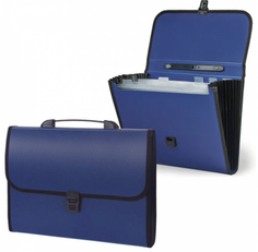 Папка-портфель Staff A4, 330x235x50 мм, синяя (221205)