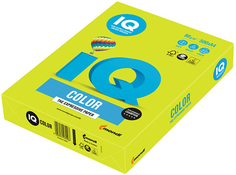 Цветная бумага для офиса IQ-COLOR А4, 80 г/м, 500 листов, неон, зеленая (110668)