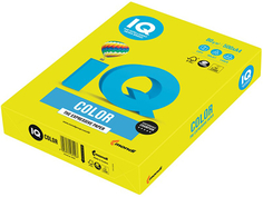 Цветная бумага для офиса IQ-COLOR А4, 80 г/м, 500 листов, неон, желтая (110667)