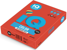 Цветная бумага для офиса IQ-COLOR А4, 80 г/м, 500 листов, кораллово-красная (110660)