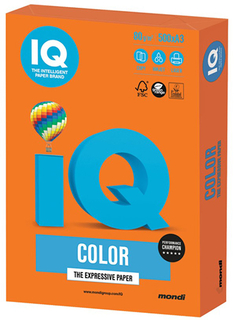 Цветная бумага для офиса IQ-COLOR А3, 80 г/м, 500 листов, оранжевая (110764)