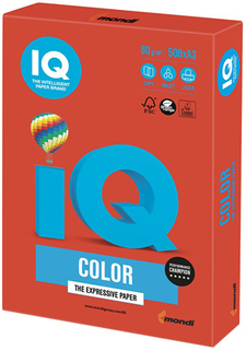 Цветная бумага для офиса IQ-COLOR А3, 80 г/м, 500 листов, кораллово-красная (110683)