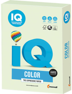 Цветная бумага для офиса IQ-COLOR А4, 160 г/м, 250 листов, пастель, светло-зеленая (110807)