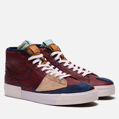 Мужские кроссовки Nike SB Zoom Blazer Mid Edge Leather, цвет бордовый, размер 41 EU