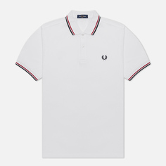 Мужское поло Fred Perry M3600 Twin Tipped, цвет белый