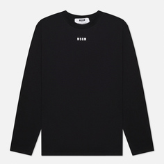 Женский лонгслив MSGM Micrologo, цвет чёрный