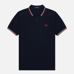 Мужское поло Fred Perry M3600 Twin Tipped, цвет синий