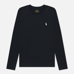 Женский лонгслив Polo Ralph Lauren Crew Neck 30/1 Cotton Jersey, цвет чёрный