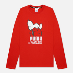 Мужской лонгслив Puma x Peanuts LS Archive Logo, цвет красный