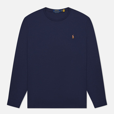 Мужской лонгслив Polo Ralph Lauren Custom Slim Fit Interlock, цвет синий