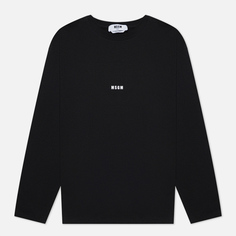 Мужской лонгслив MSGM Micrologo, цвет чёрный