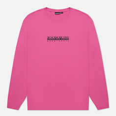 Мужской лонгслив Napapijri LS Box Logo, цвет розовый