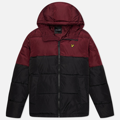 Мужской пуховик Lyle &amp; Scott Colourblock Puffer, цвет бордовый