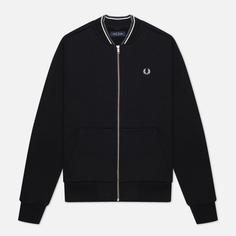 Мужская олимпийка Fred Perry Zip Through, цвет чёрный