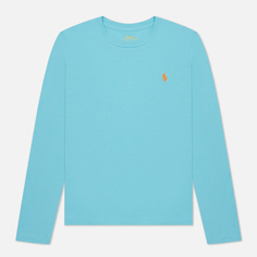 Женский лонгслив Polo Ralph Lauren Crew Neck 30/1 Cotton Jersey, цвет голубой