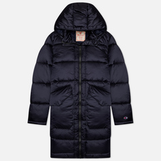 Мужской пуховик Champion Reverse Weave Zip-Up Padded Long Hooded, цвет синий